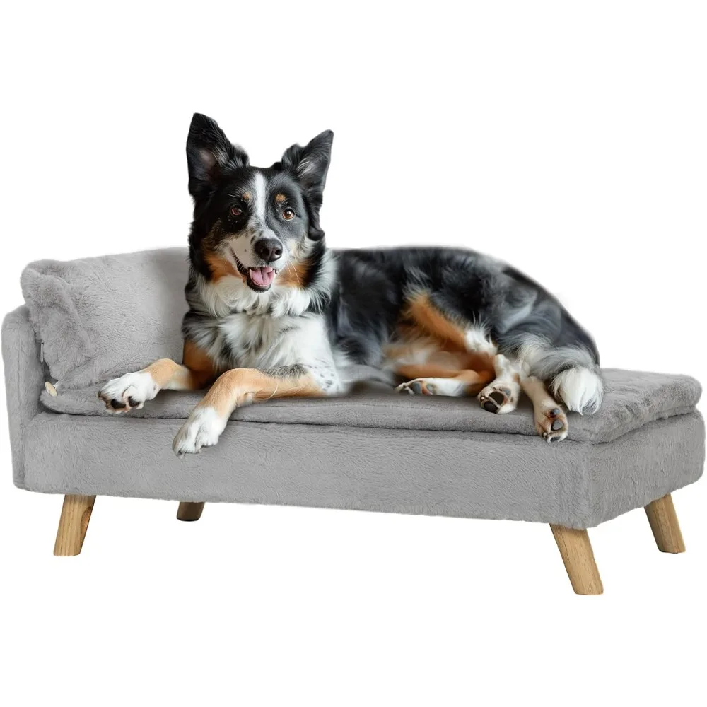Dog Sofa Bed, Elevated Pet Sofa with Foam Cushion, Soft Pillow, Removable & Washable Covers, with Non-Slip Foot Pads, Cat Couch
Dog Sofa Bed, Elevated Pet Sofa with Foam Cushion, Soft Pillow, Removable & Washable Covers, with Non-Slip Foot Pads, Cat Couch