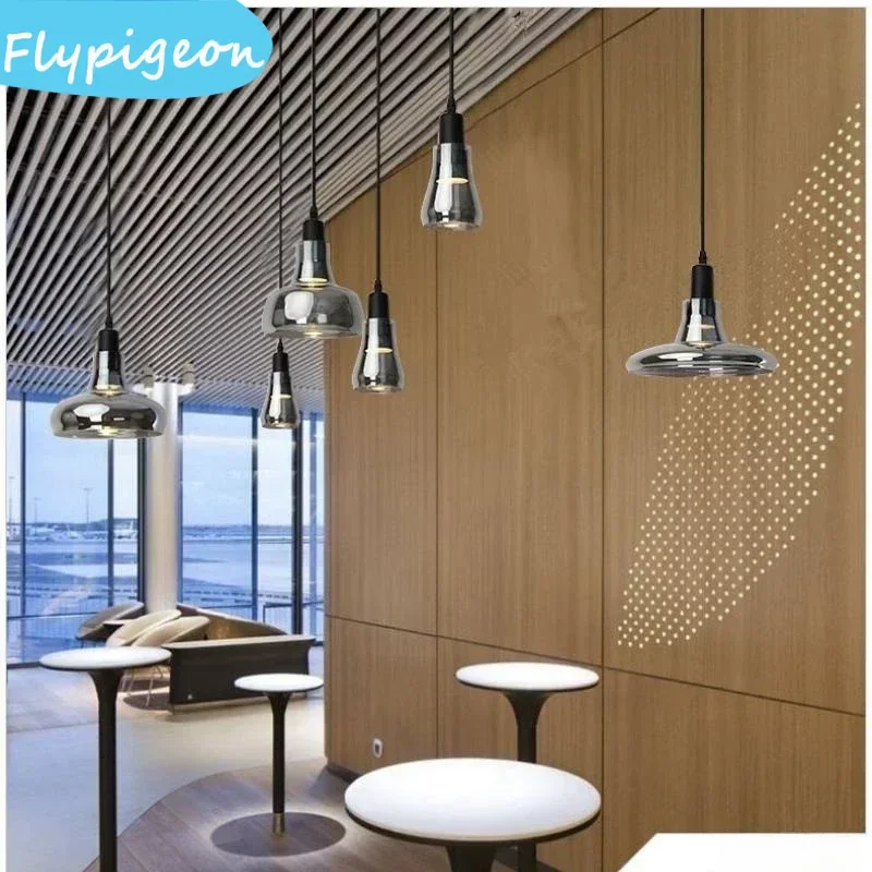 Minimalist Smoke Gray Glass LED Chandelier for Restaurant Counter Homestay Bedroom Bedside Lighting Pendant Lights
Minimalist Smoke Gray Glass LED Chandelier for Restaurant Counter Homestay Bedroom Bedside Lighting Pendant Lights