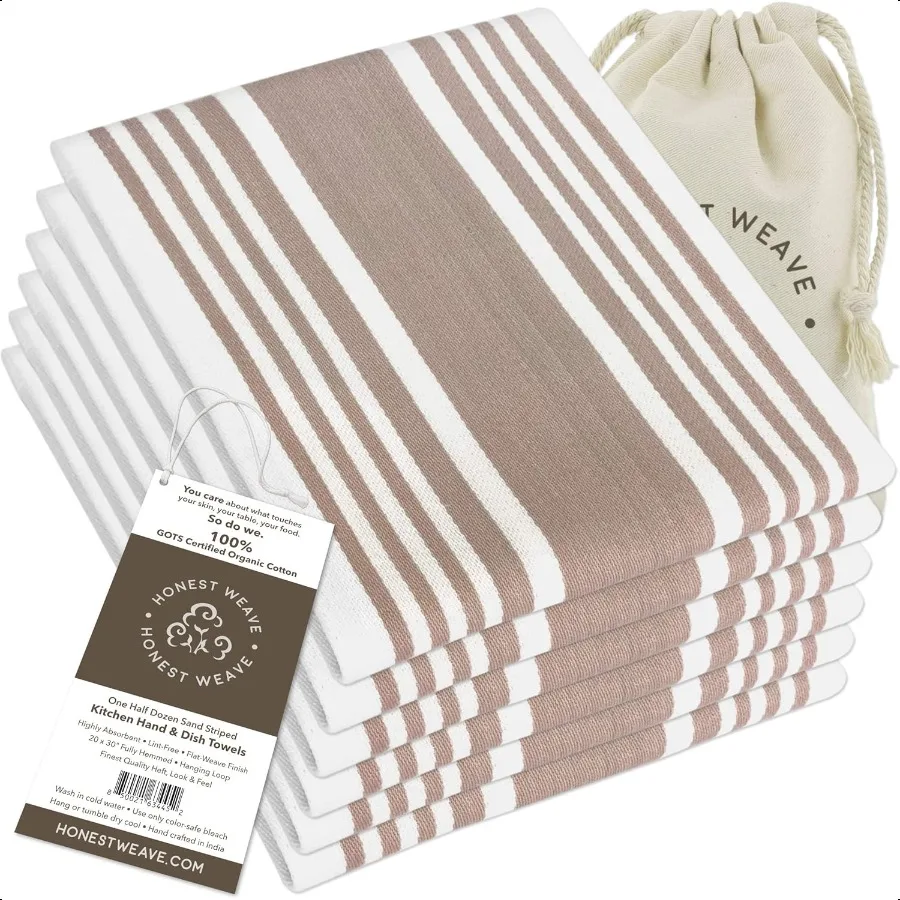 GOTS Certified Organic Cotton Kitchen Hand and Dish Towel Sets Oversized 20x30 inches Fully Hemmed in Designer Colors 6Pack San
GOTS Certified Organic Cotton Kitchen Hand and Dish Towel Sets Oversized 20x30 inches Fully Hemmed in Designer Colors 6Pack San