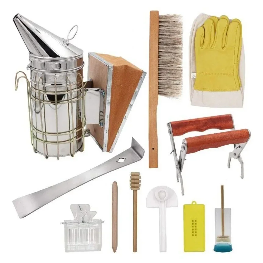 11 Pcs Tools For Beekeeping Bee Keeping Starter Kit Beekeeping Supplies, Bee Supplies Honey Bee Hive Kit Beekeeping Bee Smoker
11 Pcs Tools For Beekeeping Bee Keeping Starter Kit Beekeeping Supplies, Bee Supplies Honey Bee Hive Kit Beekeeping Bee Smoker