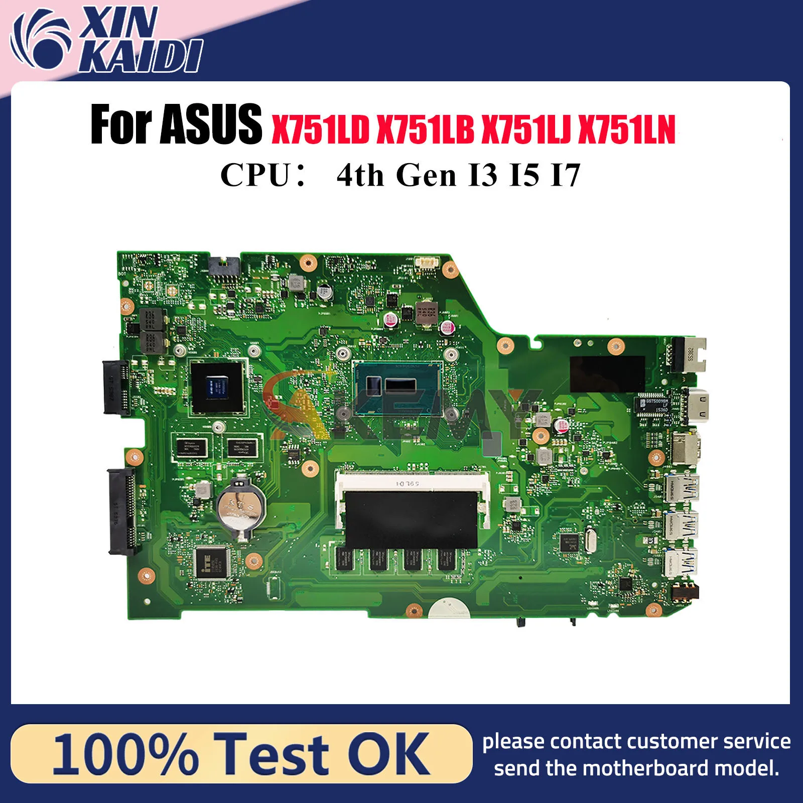 X751LD Материнская плата для ноутбука ASUS X751LB X751L X751LKB X751LDV A751L X751LK X751LJ K751L F751L X751LN Материнская плата с процессором I3 I5 I7
X751LD Материнская плата для ноутбука ASUS X751LB X751L X751LKB X751LDV A751L X751LK X751LJ K751L F751L X751LN Материнская плата с процессором I3 I5 I7