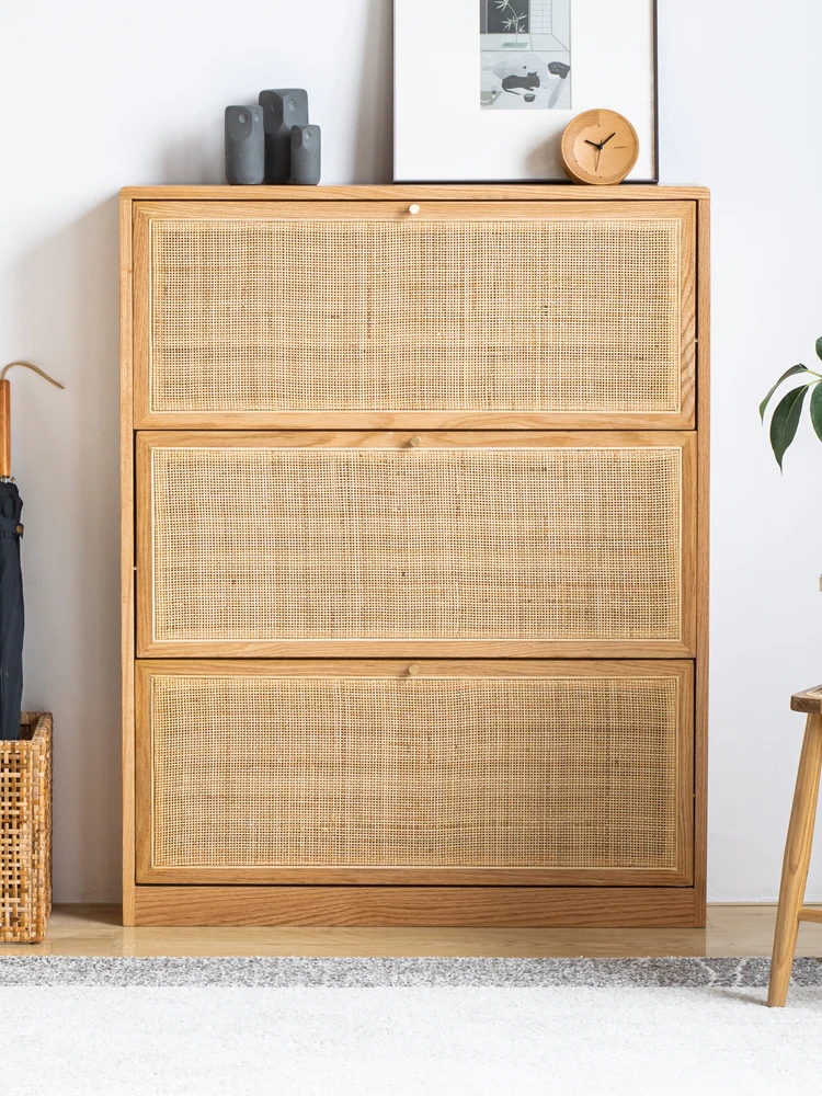 Nordic Simple Modern Style Living Room Furniture Solid Oak Wood Flips Rattan Doors Shoe Cabinet
Nordic Simple Modern Style Living Room Furniture Solid Oak Wood Flips Rattan Doors Shoe Cabinet