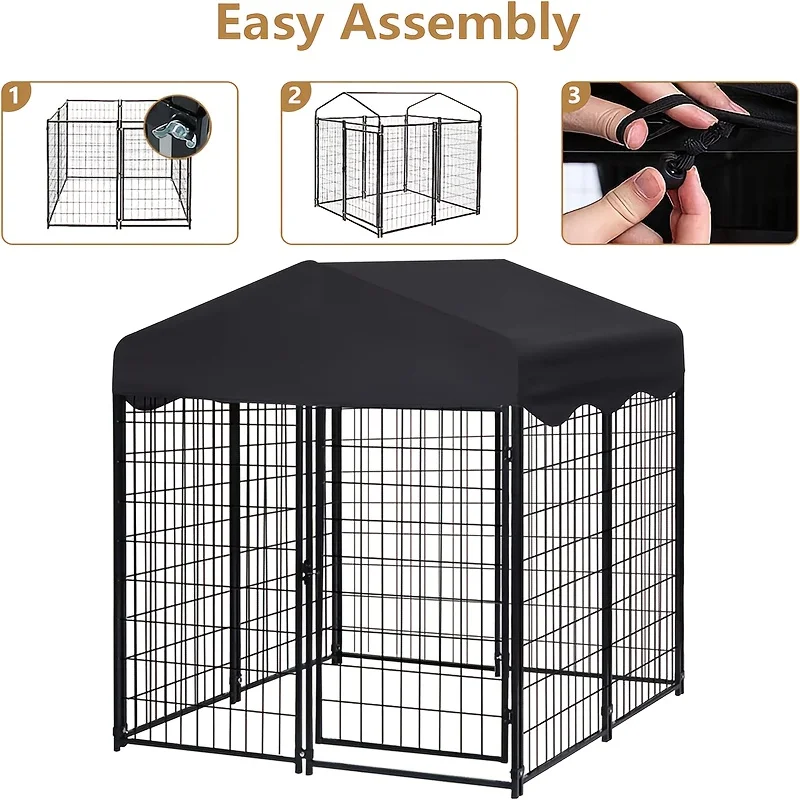 Sturdy Canine Crate, Metallic Animal Shelter And Outdoor Pet Area Featuring a Canopy, Food Dish, Secure Locking Gate, Easy Setup, Perfect for Dogs, Felines, Chickens, And Ducks, Without Battery
Sturdy Canine Crate, Metallic Animal Shelter And Outdoor Pet Area Featuring a Canopy, Food Dish, Secure Locking Gate, Easy Setup, Perfect for Dogs, Felines, Chickens, And Ducks, Without Battery