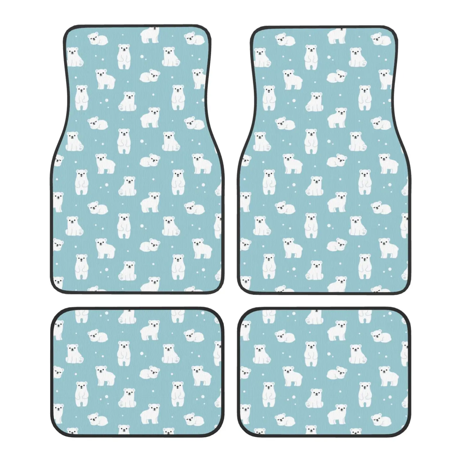 Cute Cartoon Polar Bear Pattern Car Floor Mats Waterproof Car Carpet Mat Set of 4pcs with Anti-Slip Backing Fit for SUV Trucks
Cute Cartoon Polar Bear Pattern Car Floor Mats Waterproof Car Carpet Mat Set of 4pcs with Anti-Slip Backing Fit for SUV Trucks