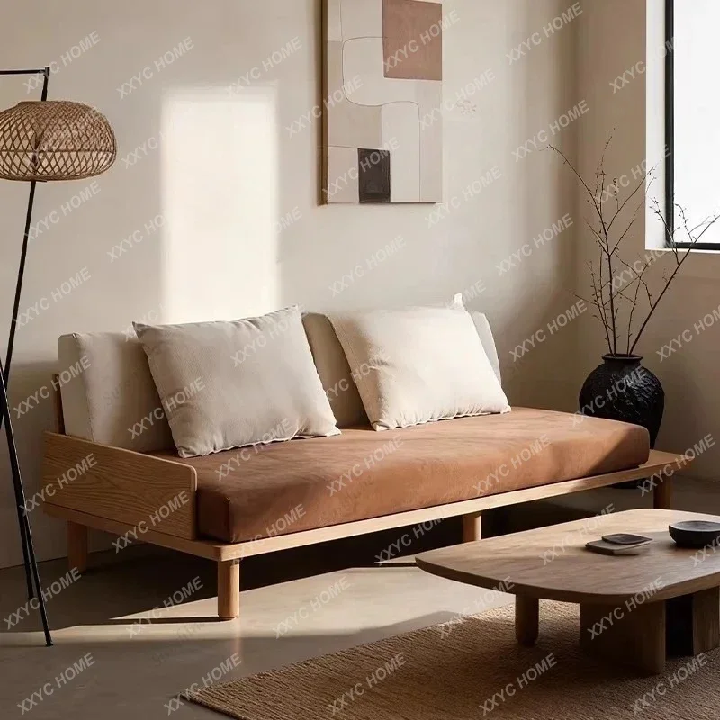 Solid wood sofa medieval wabi-sabi living room in-line row modern simple homestay small apartment styleY
Solid wood sofa medieval wabi-sabi living room in-line row modern simple homestay small apartment styleY