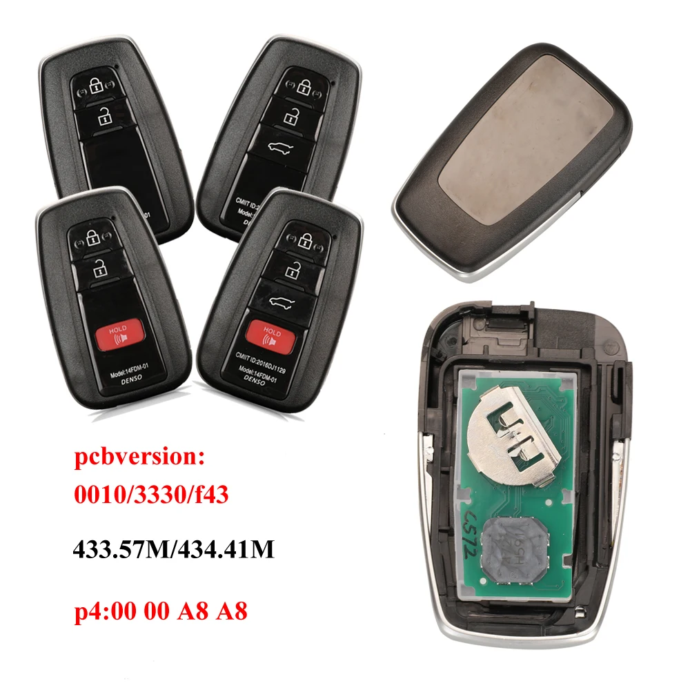 2/3/4BTN дистанционный брелок с двойной частотой 433,57 м/434,41 м для Toyota Smart Key Land Cruiser Prado 281451-3330 Pcbversion 0010/3330/F4
2/3/4BTN дистанционный брелок с двойной частотой 433,57 м/434,41 м для Toyota Smart Key Land Cruiser Prado 281451-3330 Pcbversion 0010/3330/F4