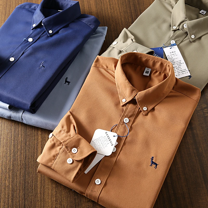 High-End Men's Long Sleeve Embroidered Casual Shirt Doggies Commute Business Standard Fit Youth Popular Spring 2023 Pure Color
High-End Men's Long Sleeve Embroidered Casual Shirt Doggies Commute Business Standard Fit Youth Popular Spring 2023 Pure Color