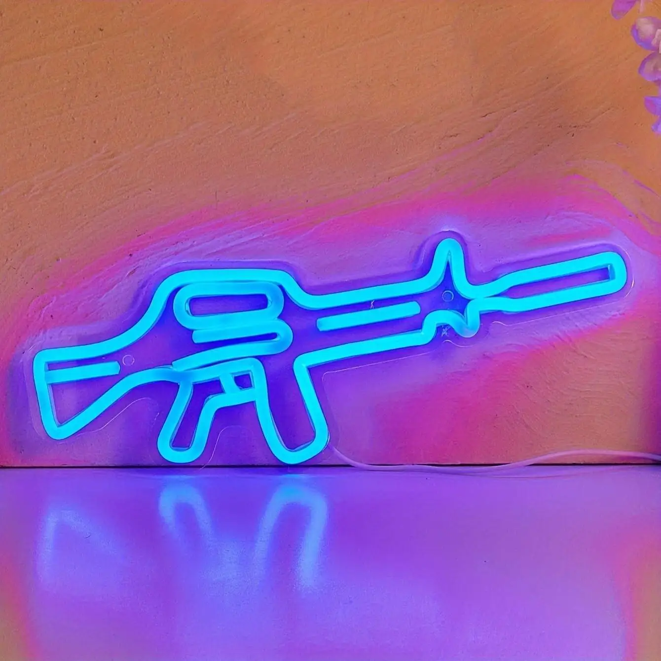 Gun Neon Sign USB Powered LED Dimmable Neon Lights for Game room Bedroom Living Room party Decor Gaming Accessories Gifts
Gun Neon Sign USB Powered LED Dimmable Neon Lights for Game room Bedroom Living Room party Decor Gaming Accessories Gifts