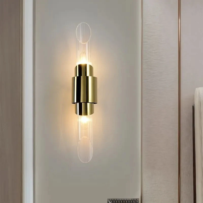 European Simple Metal Glass Wall Sconce Bedroom Bedside Hotel Corridor Aisle Decorative Lighting Fixtures
European Simple Metal Glass Wall Sconce Bedroom Bedside Hotel Corridor Aisle Decorative Lighting Fixtures