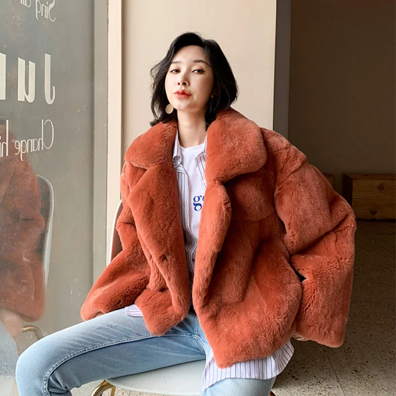 Fashion Winter Coat For Women and Warmth Natural Rex Rabbit Fur Short Silhouette Suit Collar Real Fur Jackets Women's Clothing
Fashion Winter Coat For Women and Warmth Natural Rex Rabbit Fur Short Silhouette Suit Collar Real Fur Jackets Women's Clothing