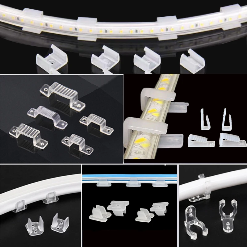 Neon Strip LED Fix Clips Holder Connector Accessories 6mm 8mm 10mm 12mm 15mm 18mm 20mm For Neon Light Fixing COB Led Tape Buckle
Neon Strip LED Fix Clips Holder Connector Accessories 6mm 8mm 10mm 12mm 15mm 18mm 20mm For Neon Light Fixing COB Led Tape Buckle