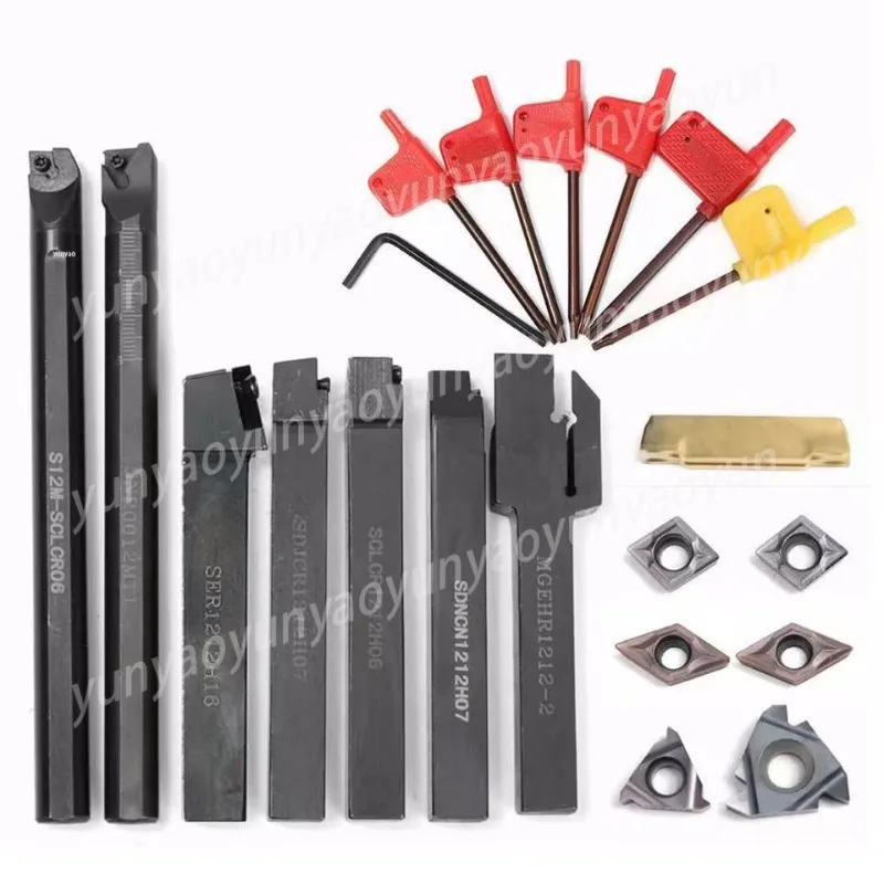 4Pcs Lathe Turning Tool Holder CCMT09T304 Carbide Inserts T15 Wrench Lathe Machining Replacement Tools
4Pcs Lathe Turning Tool Holder CCMT09T304 Carbide Inserts T15 Wrench Lathe Machining Replacement Tools