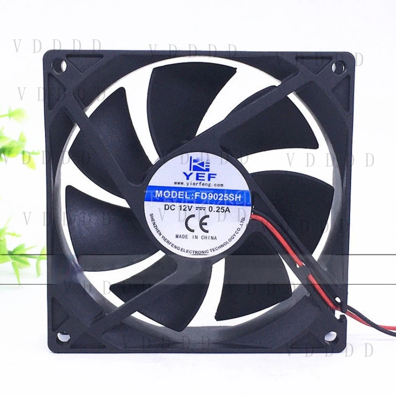 LL for1PCS YEF YIERFENG FD9025SH DC12V 0.25A 2-wire cooling fan 9225 9cm
LL for1PCS YEF YIERFENG FD9025SH DC12V 0.25A 2-wire cooling fan 9225 9cm