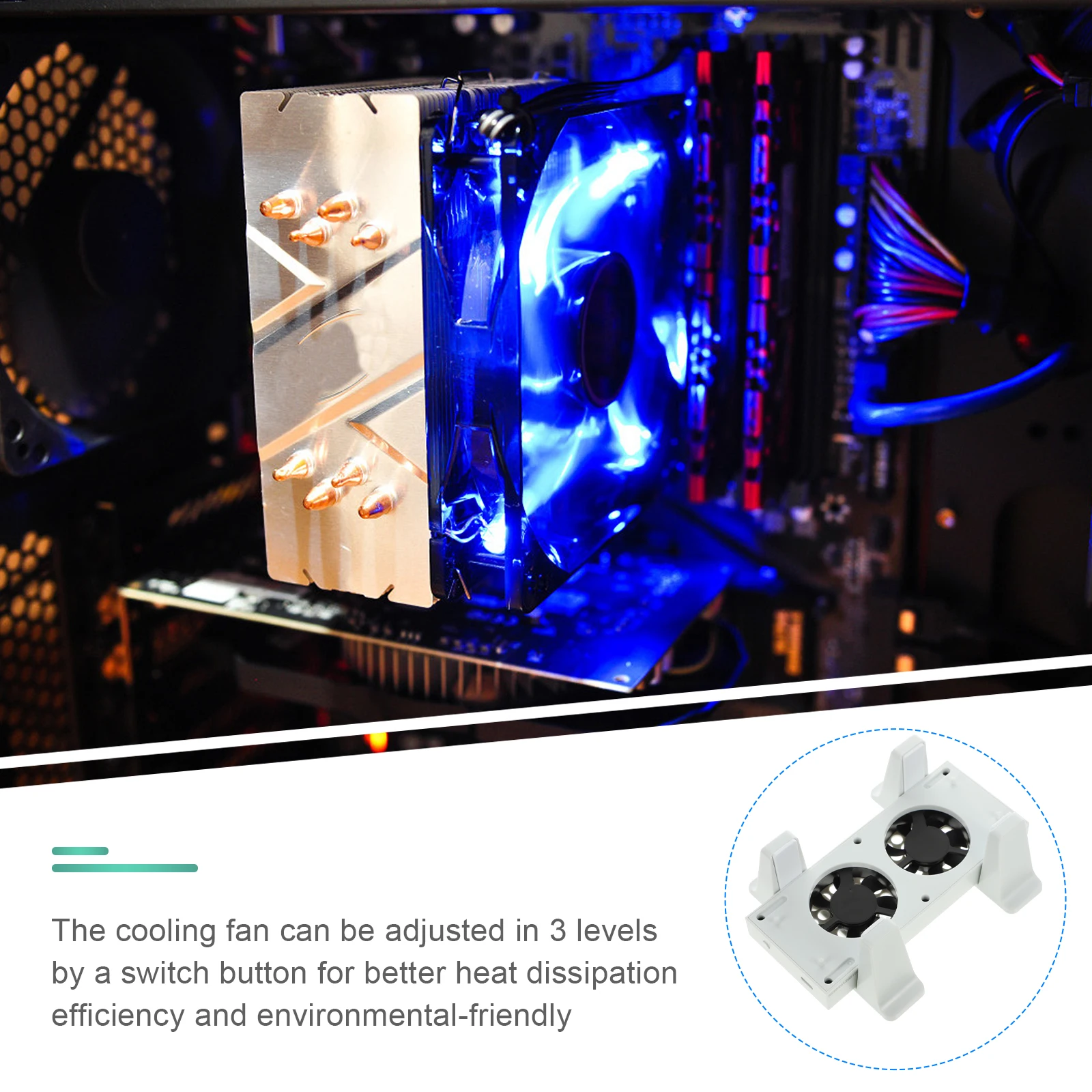 1 Set Vertical Cooling Fan Base 3 Speed Levels 2 Usb Ports Charging Data Syncing Smart Memory Led Indicator Game Console Stand
1 Set Vertical Cooling Fan Base 3 Speed Levels 2 Usb Ports Charging Data Syncing Smart Memory Led Indicator Game Console Stand