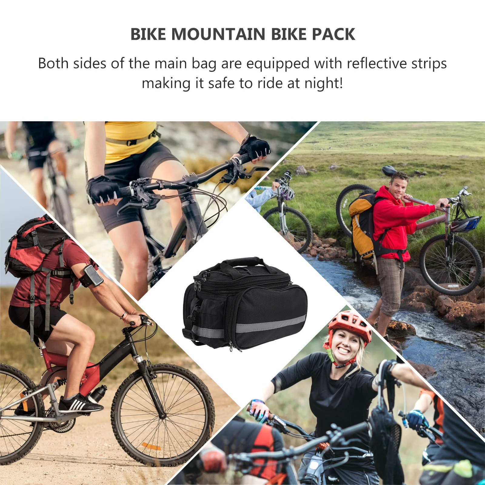Waterproof Bike Bag Mountain Bicycle Pack Cargo Rack Rear Storage Pouch High Capacity Backseat Trunk Black Oxford Cloth
Waterproof Bike Bag Mountain Bicycle Pack Cargo Rack Rear Storage Pouch High Capacity Backseat Trunk Black Oxford Cloth