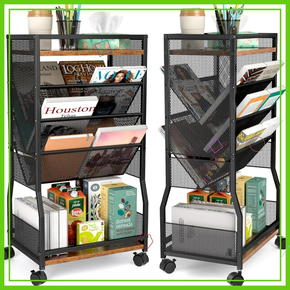 8-уровневая передвижная тележка для книг на колесах, мобильное хранилище для дома, офиса, класса и узких помещений
8-уровневая передвижная тележка для книг на колесах, мобильное хранилище для дома, офиса, класса и узких помещений