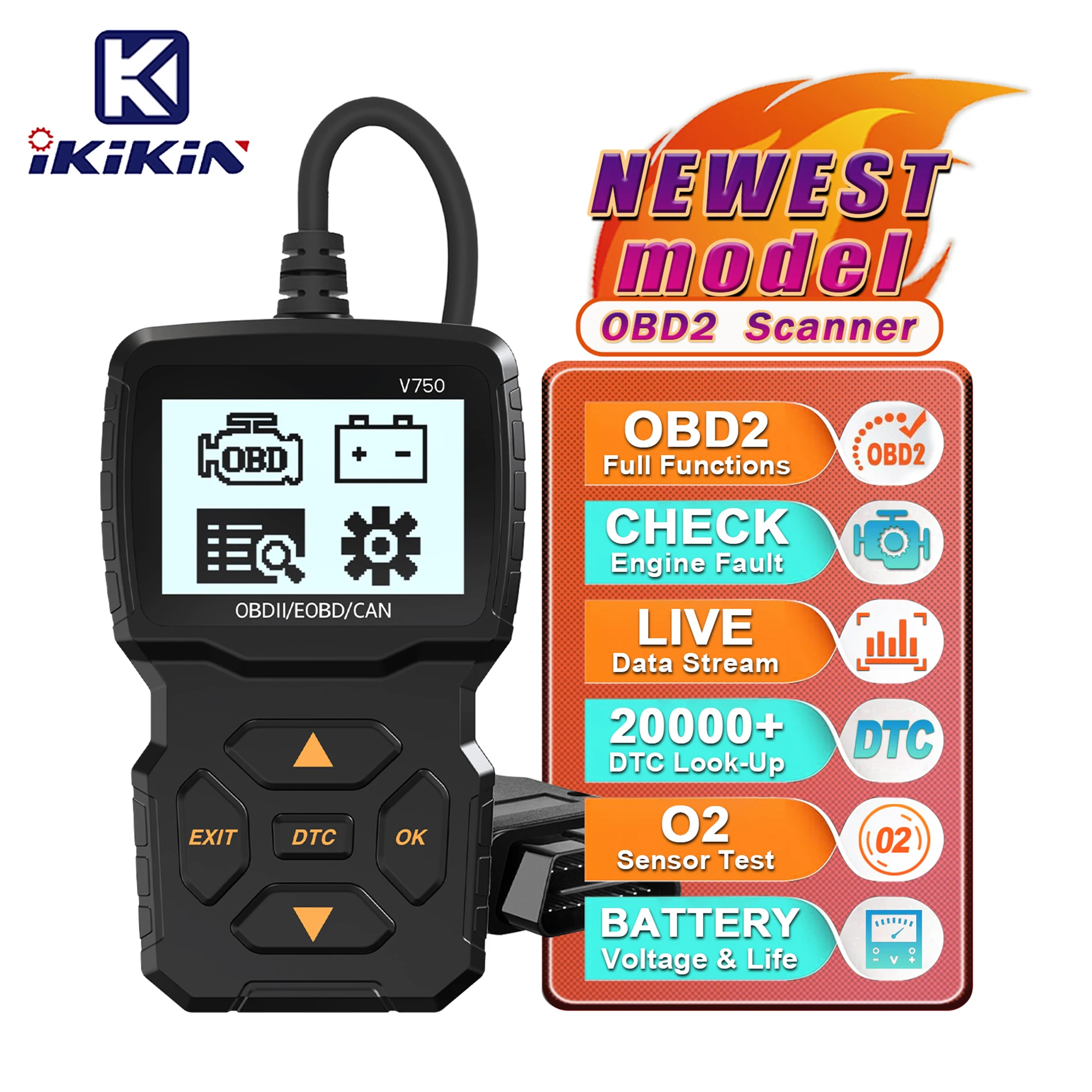 Автоматический сканер V750 OBD2, многоязычный автомобильный диагностический считыватель кодов, новая версия программного обеспечения Elm327, диагностические инструменты для информации о транспортном средстве
Автоматический сканер V750 OBD2, многоязычный автомобильный диагностический считыватель кодов, новая версия программного обеспечения Elm327, диагностические инструменты для информации о транспортном средстве