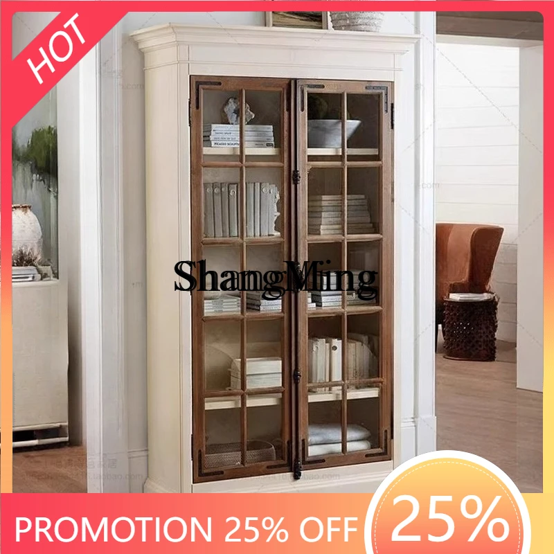 Элегантный книжный шкаф FG из массива дерева, от пола до потолка, белый, с прозрачной стеклянной дверцей для столовой зоны.
Элегантный книжный шкаф FG из массива дерева, от пола до потолка, белый, с прозрачной стеклянной дверцей для столовой зоны.