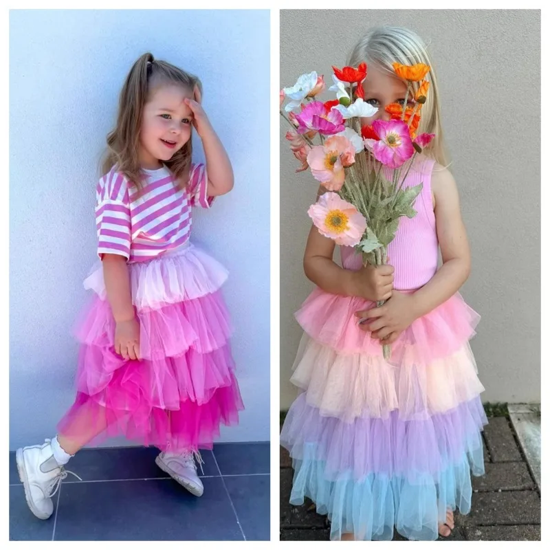 New Kids Girls' Princess Rainbow Tutu Pleated Skirt - Cake-Style Mesh for Birthday & Party Wear Kawaii Pink Skirt Photography
New Kids Girls' Princess Rainbow Tutu Pleated Skirt - Cake-Style Mesh for Birthday & Party Wear Kawaii Pink Skirt Photography