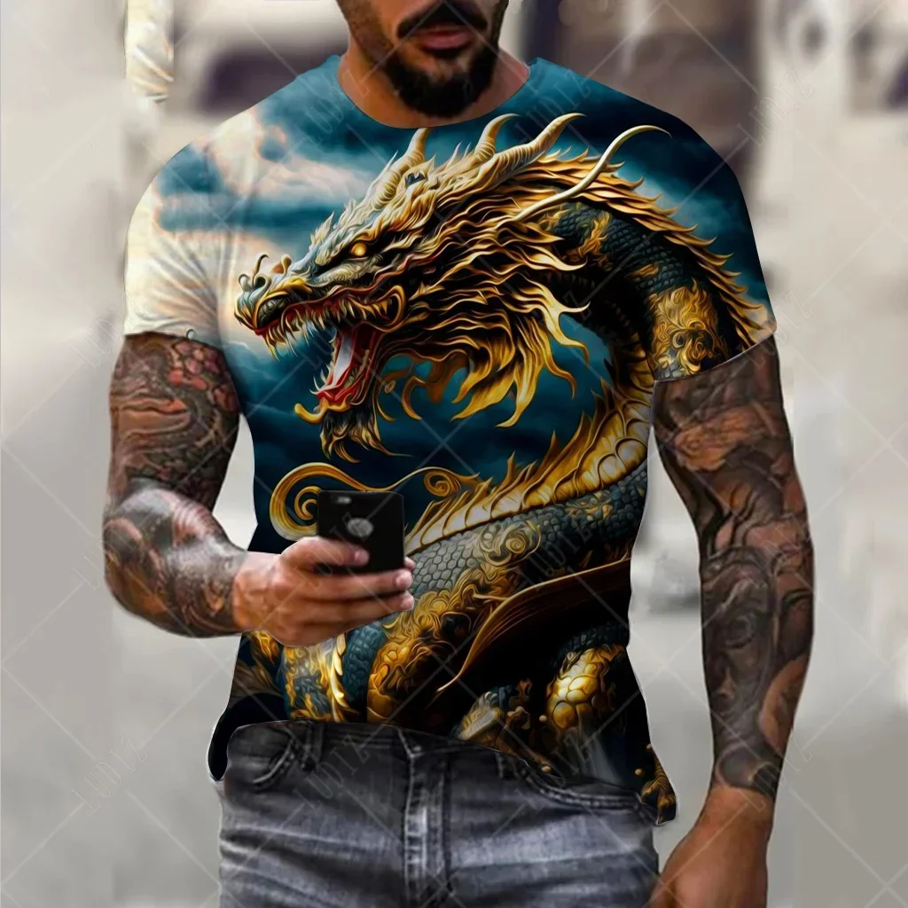 Men's T-Shirt Fashion 3d Dragon Print T Shirt Vintage New Year Short-Sleeved Oversized Streetwear Tees Summer Casual Men's Tops
Men's T-Shirt Fashion 3d Dragon Print T Shirt Vintage New Year Short-Sleeved Oversized Streetwear Tees Summer Casual Men's Tops
