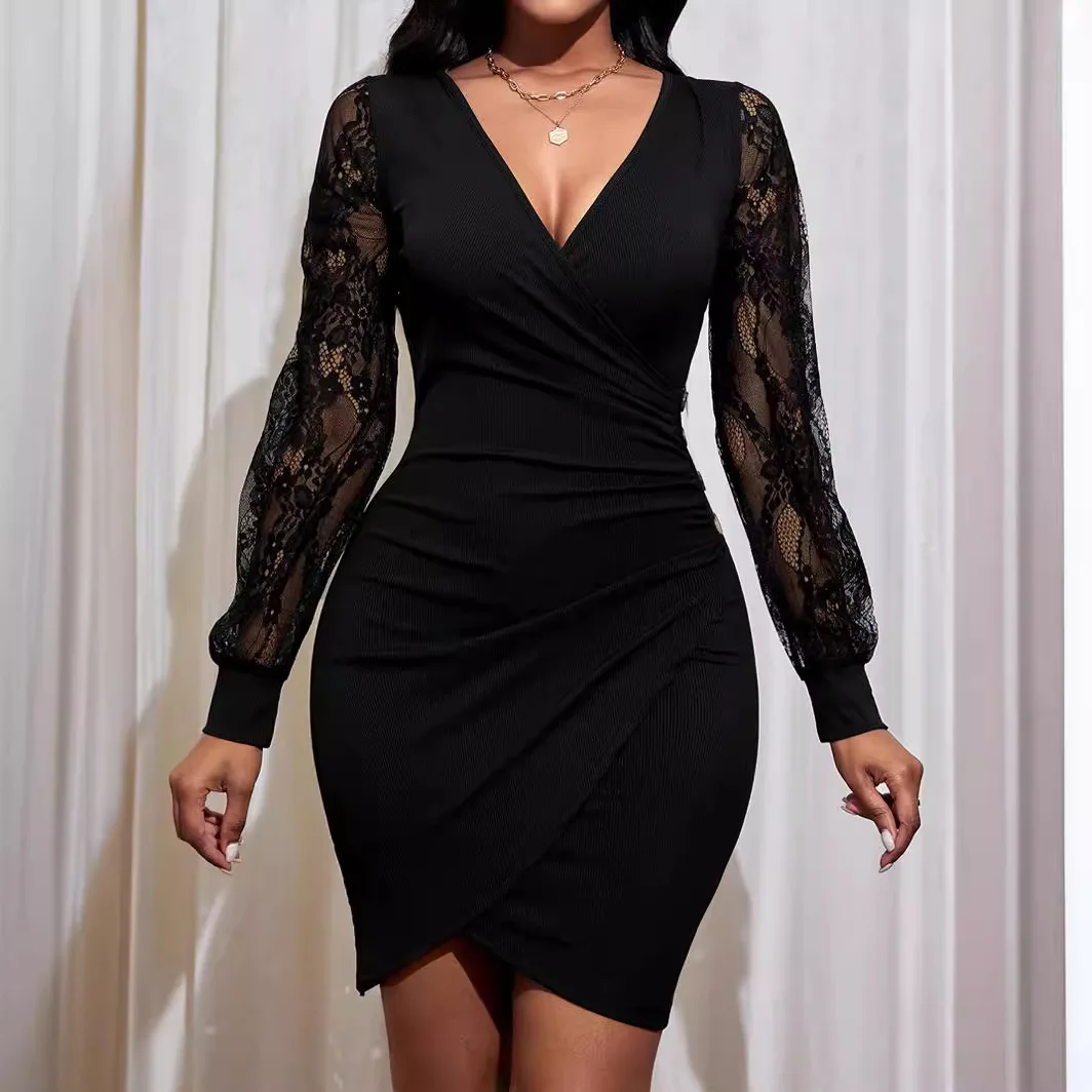 Маленькое нишевое дизайнерское платье, кружевное сексуальное однотонное платье, облегающая бедра юбка для женщин, вечернее летнее платье 2025 года, халат Vestido Women 
Маленькое нишевое дизайнерское платье, кружевное сексуальное однотонное платье, облегающая бедра юбка для женщин, вечернее летнее платье 2025 года, халат Vestido Women