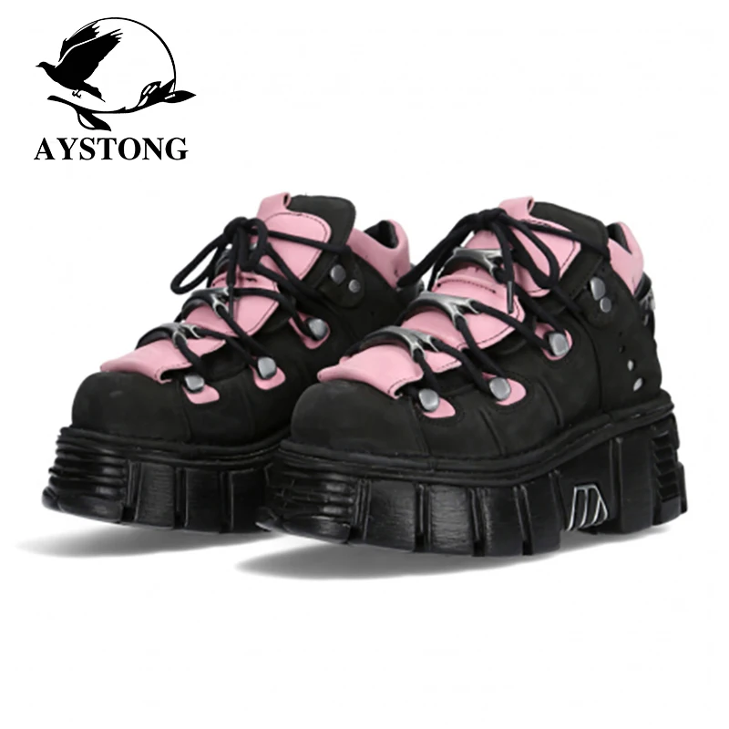 Ro Star Sle Metal Heel Chunky Sole Faionable Street Snap Women's Single oes Retro Punk Trendy Brand AYSZ round Toe Bu...
Ro Star Sle Metal Heel Chunky Sole Faionable Street Snap Women's Single oes Retro Punk Trendy Brand AYSZ round Toe Bu...