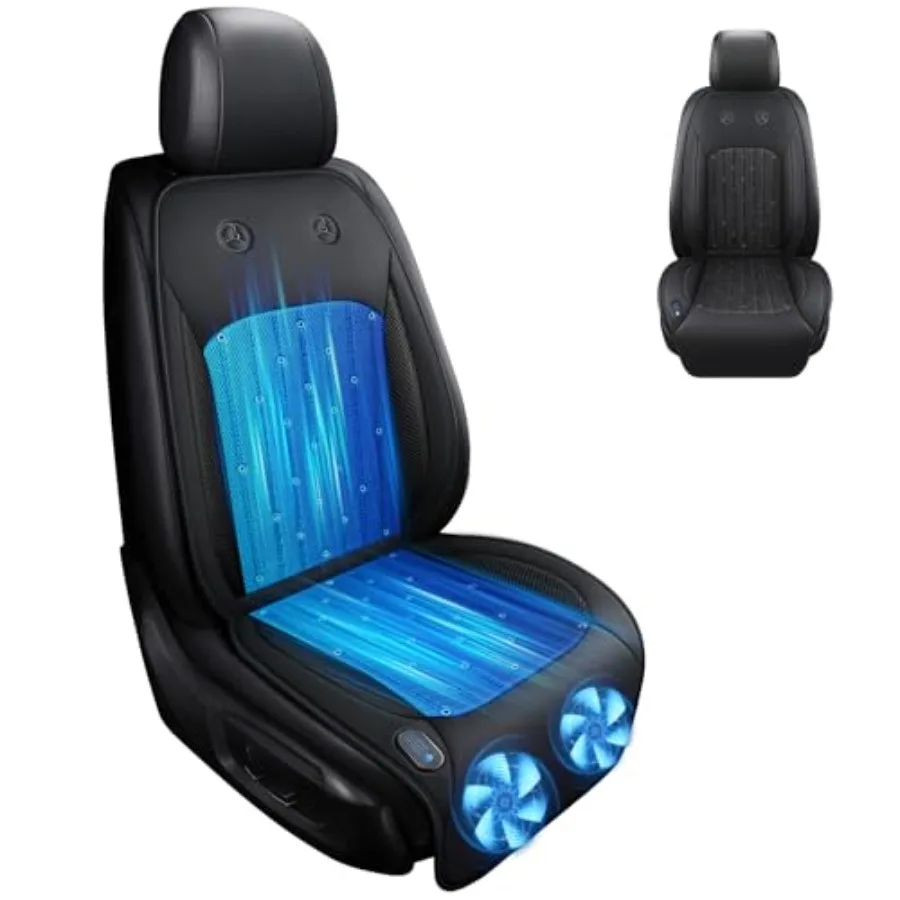 Car seat cooling cover with turbo fans for SUV/truck black mesh fabric 3-speed adjustable ventilation universal fit 12V-24V pow
Car seat cooling cover with turbo fans for SUV/truck black mesh fabric 3-speed adjustable ventilation universal fit 12V-24V pow