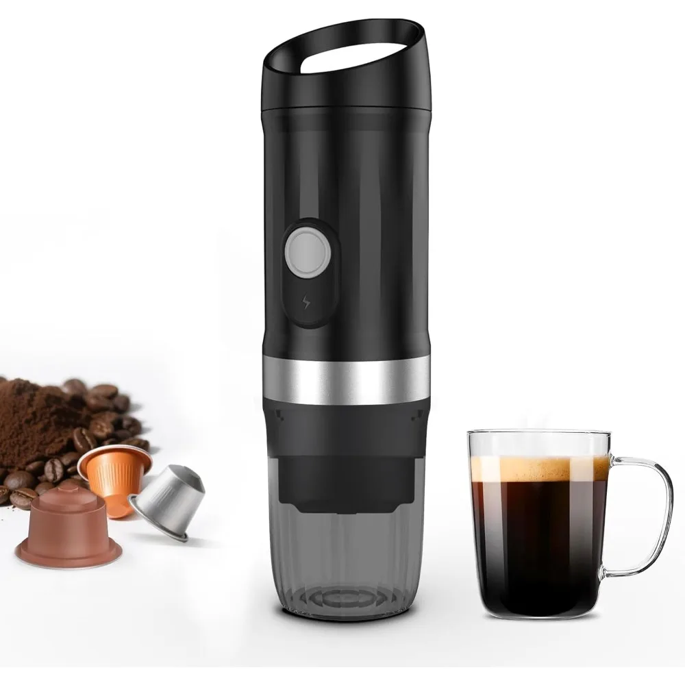 Portable Espresso Machine - 3 Minute Auto Heat, 12V Rechargeable, Compatible with NS DG Capsules and Ground Coffee
Portable Espresso Machine - 3 Minute Auto Heat, 12V Rechargeable, Compatible with NS DG Capsules and Ground Coffee