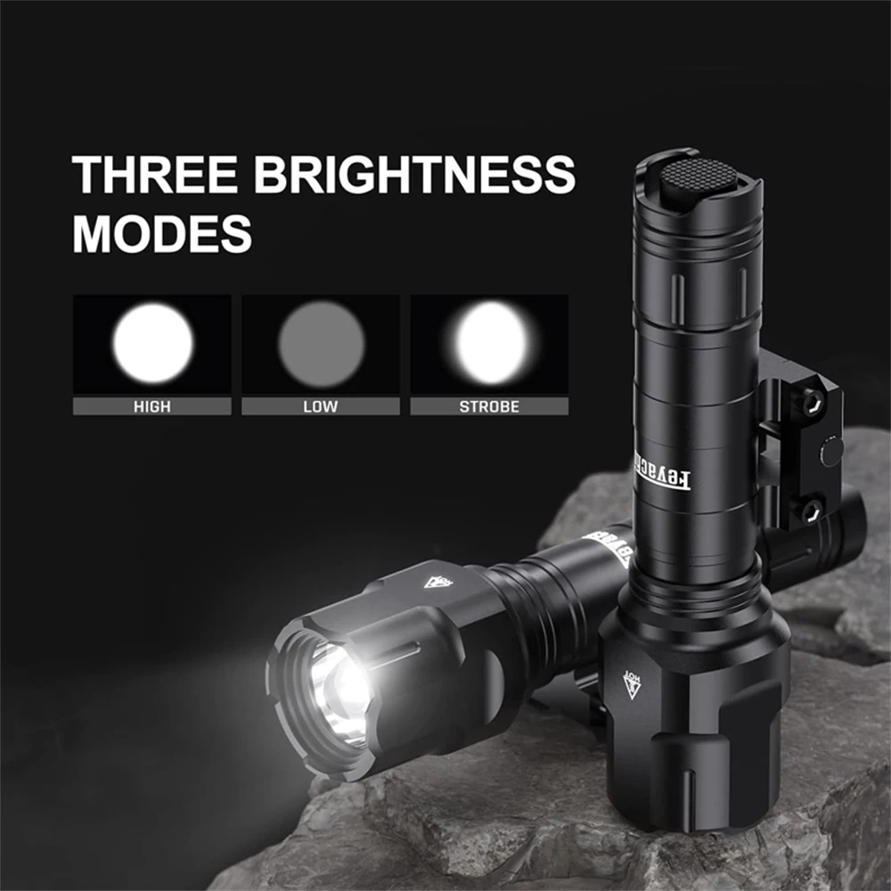 Feyachi 1200 Lumen Tactical Flashlight Matte Black LED Weapon Light with Pressure Switch, 3 Modes - High/Low/Strobe, Fixed Picat
Feyachi 1200 Lumen Tactical Flashlight Matte Black LED Weapon Light with Pressure Switch, 3 Modes - High/Low/Strobe, Fixed Picat