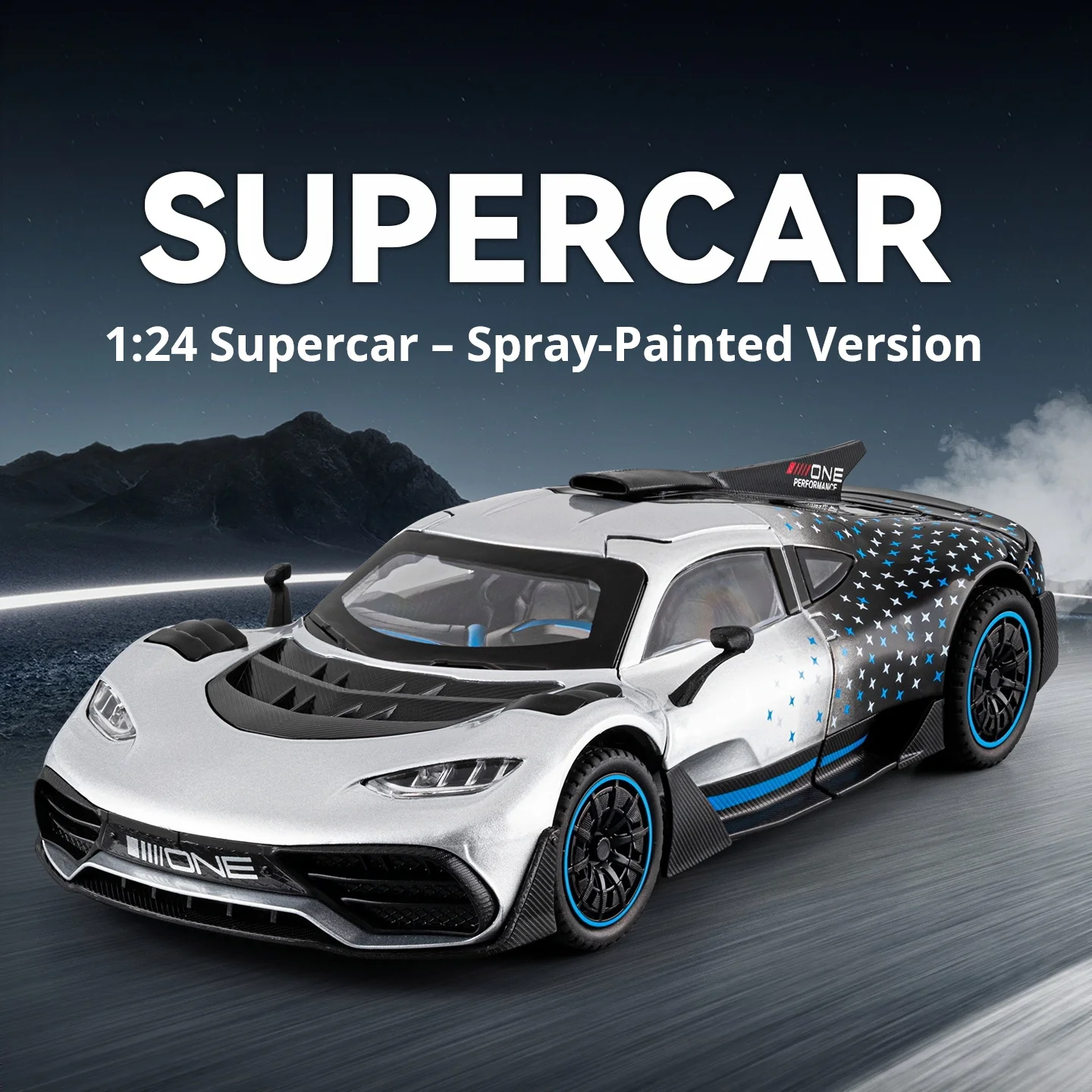 1:24 Scale AMG ONE Supercar Exquisite Alloy Die-cast Collectible Model with Mist Spray Function Ideal Souvenir & Brithday Gift
1:24 Scale AMG ONE Supercar Exquisite Alloy Die-cast Collectible Model with Mist Spray Function Ideal Souvenir & Brithday Gift
