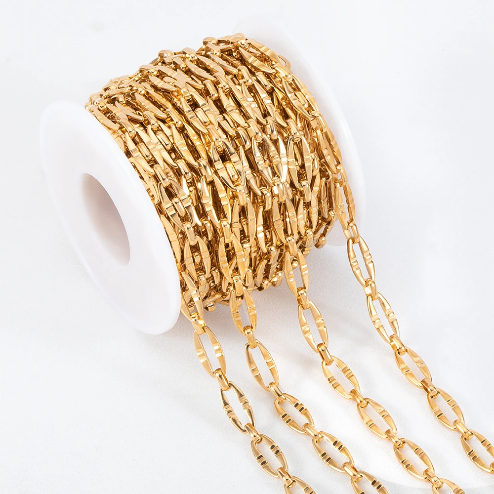 Trendy 1M Gold Color Steel Color Stainless Steel Chains Minimalist style Necklace Chains Bracelet Pendant for DIY Jewelry Making
Trendy 1M Gold Color Steel Color Stainless Steel Chains Minimalist style Necklace Chains Bracelet Pendant for DIY Jewelry Making
