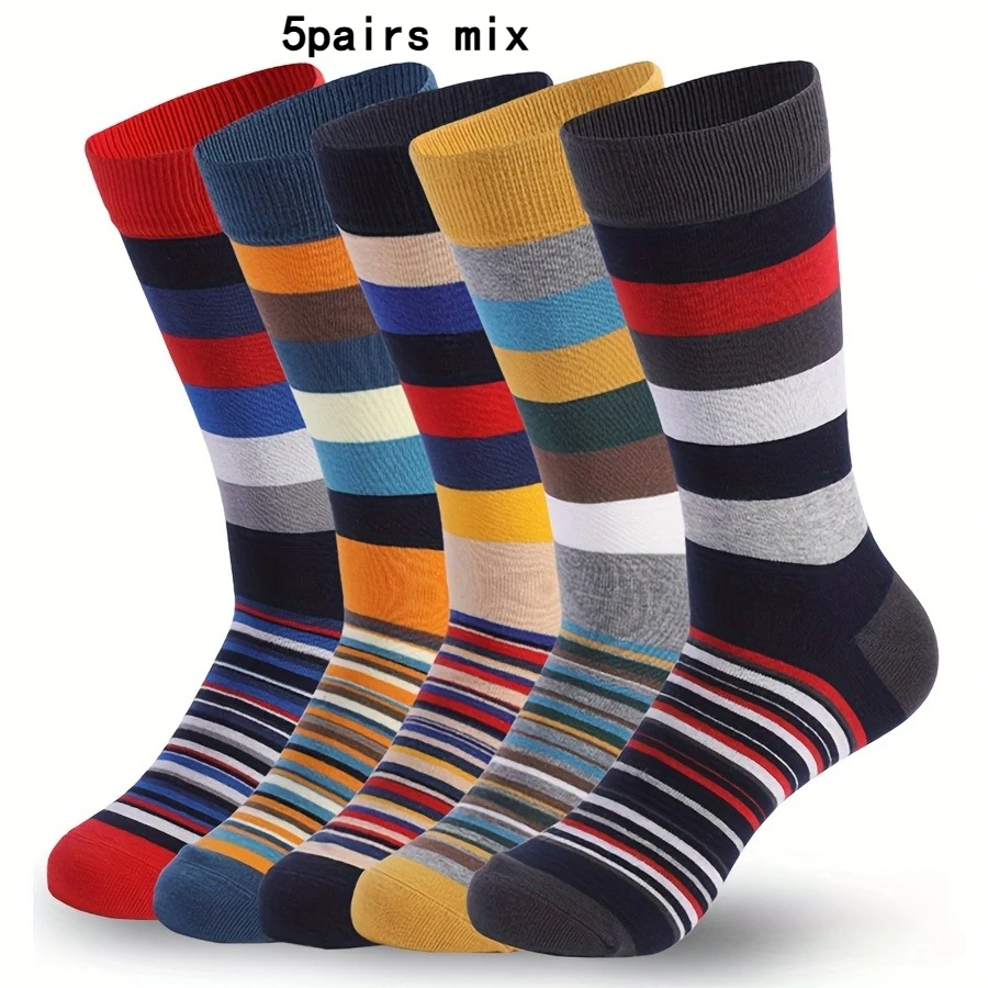 ulti-pack men's crew socks, featuring classic colors and striped geometric patterns, designed for trendy long-length daily wear.
ulti-pack men's crew socks, featuring classic colors and striped geometric patterns, designed for trendy long-length daily wear.