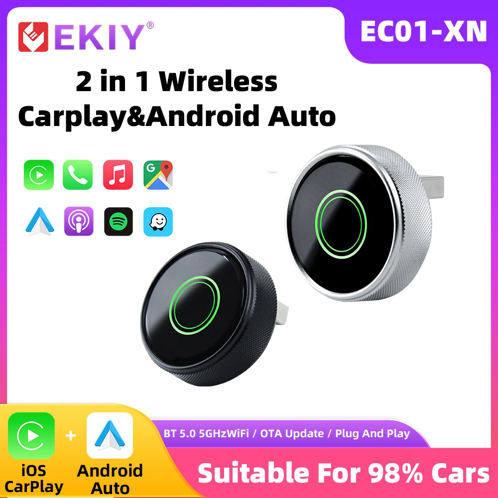 EKIY Новый беспроводной адаптер CarPlay Универсальный портативный CarPlay Ai Box Carplay Dongle Беспроводной адаптер CarPlay Android Auto
EKIY Новый беспроводной адаптер CarPlay Универсальный портативный CarPlay Ai Box Carplay Dongle Беспроводной адаптер CarPlay Android Auto