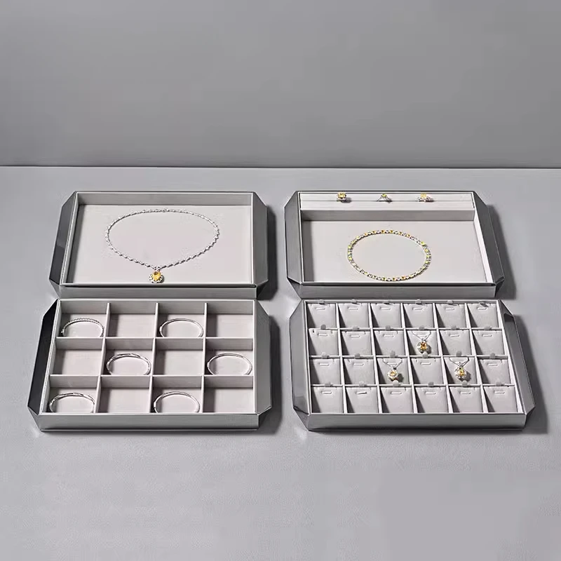 High end jewelry display plate, shiny silver metal microfiber ring, earring, necklace display plate
High end jewelry display plate, shiny silver metal microfiber ring, earring, necklace display plate