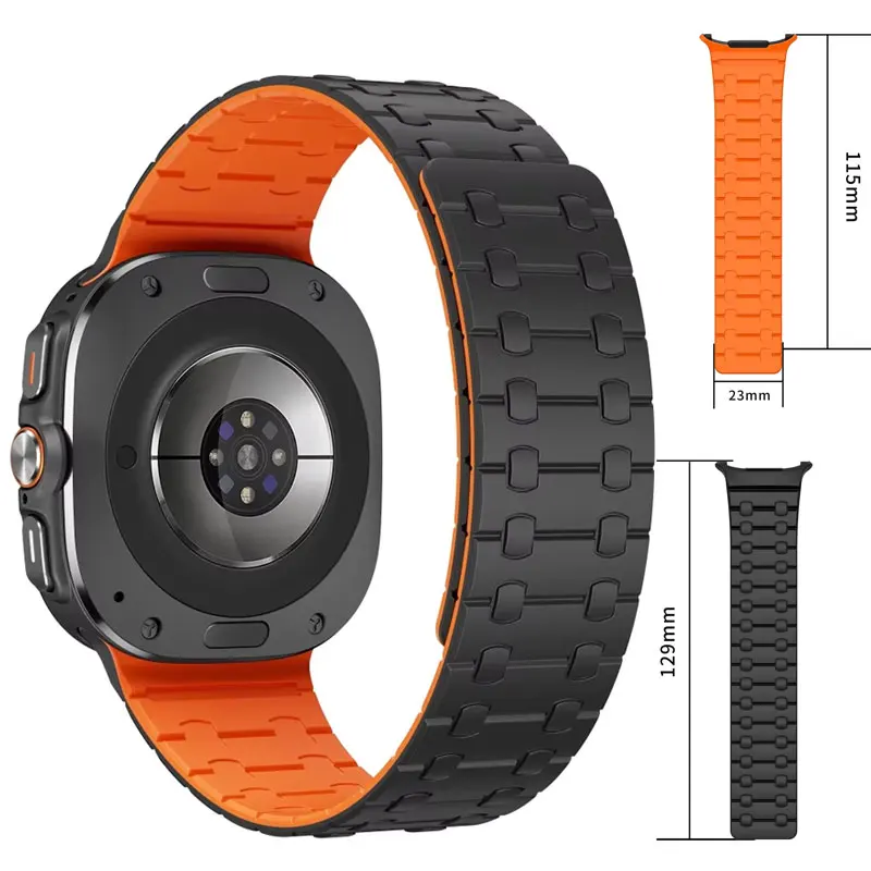 Magnetic Silicone Strap Adjustable Replacement Strap with Magnetic Buckle Sport Watch Band for Samsung Galaxy Watch 7 Ultra 47mm
Magnetic Silicone Strap Adjustable Replacement Strap with Magnetic Buckle Sport Watch Band for Samsung Galaxy Watch 7 Ultra 47mm