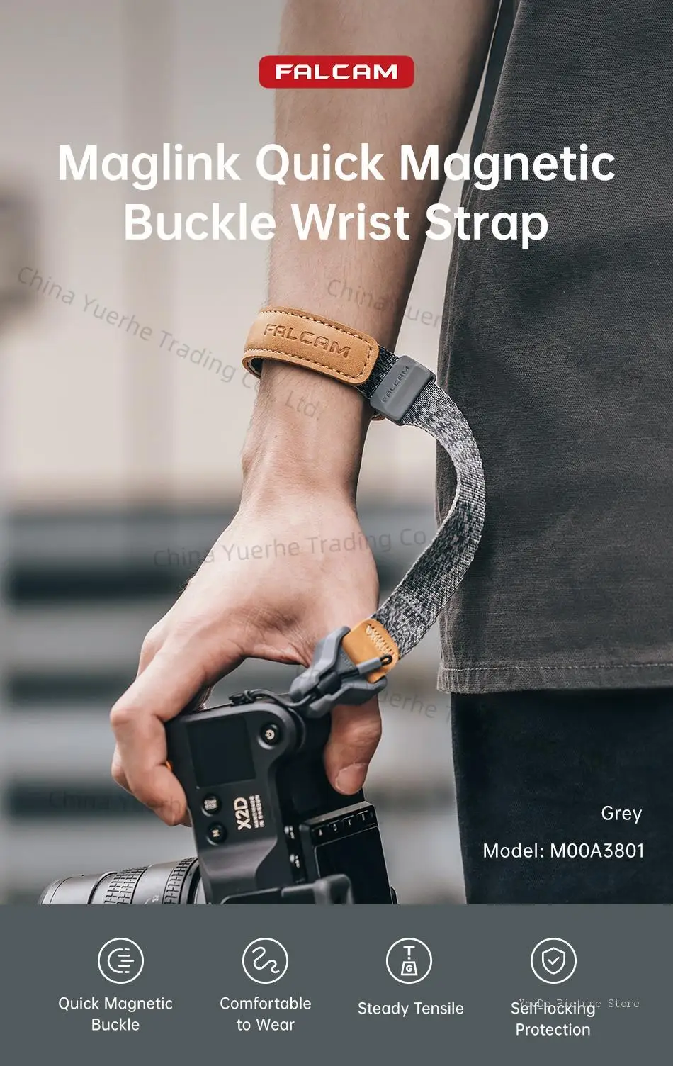 FALCAM Maglink Quick Magnetic Buckle Camera Wrist Strap Universal Photography Camera Wrist Straps High Load-bearing M00A3801
FALCAM Maglink Quick Magnetic Buckle Camera Wrist Strap Universal Photography Camera Wrist Straps High Load-bearing M00A3801