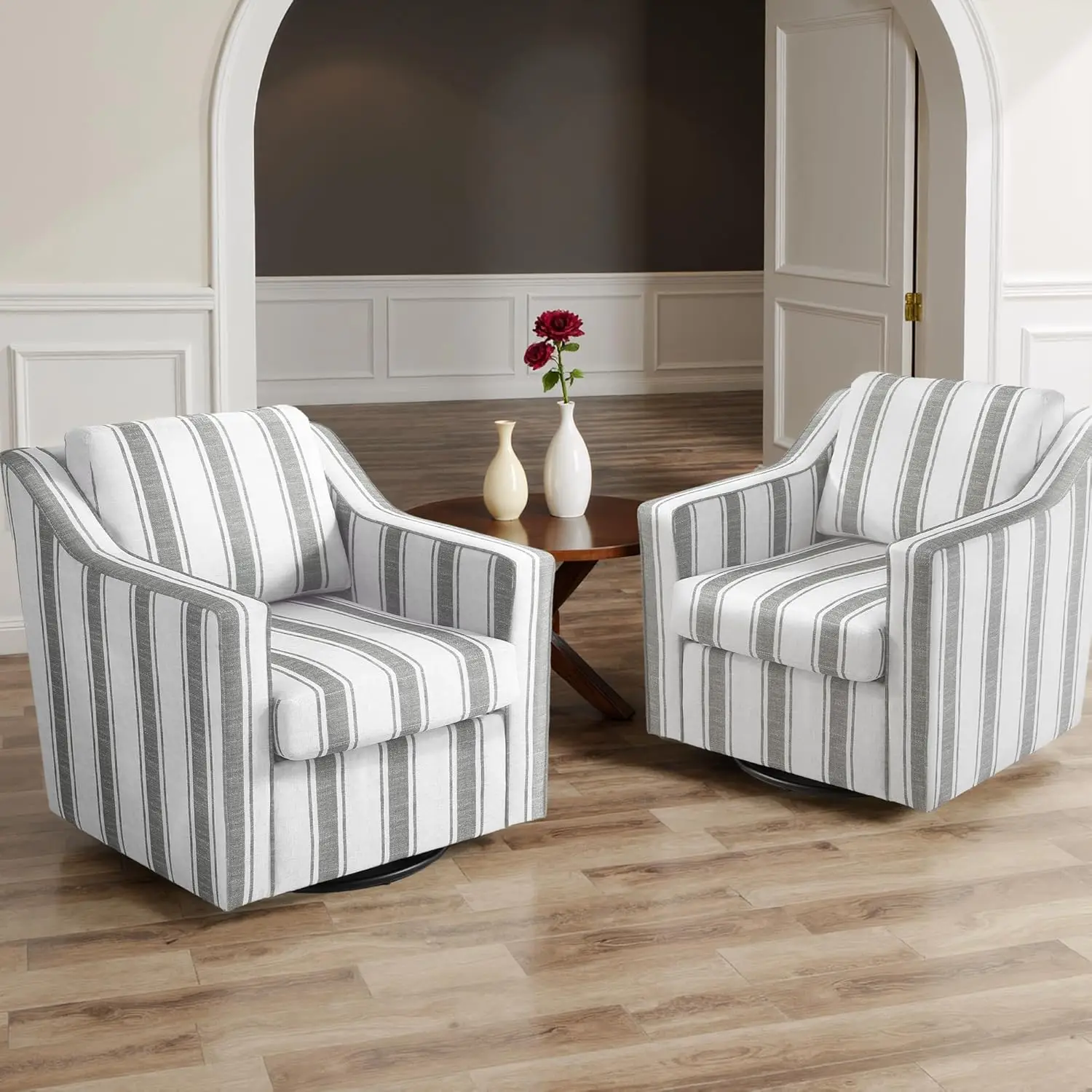 Gray Swivel Accent Chair Set Wide Armrest Mid Century Barrel Comfy Chenille Living Room Bedroom 2pcs,Customized
Gray Swivel Accent Chair Set Wide Armrest Mid Century Barrel Comfy Chenille Living Room Bedroom 2pcs,Customized
