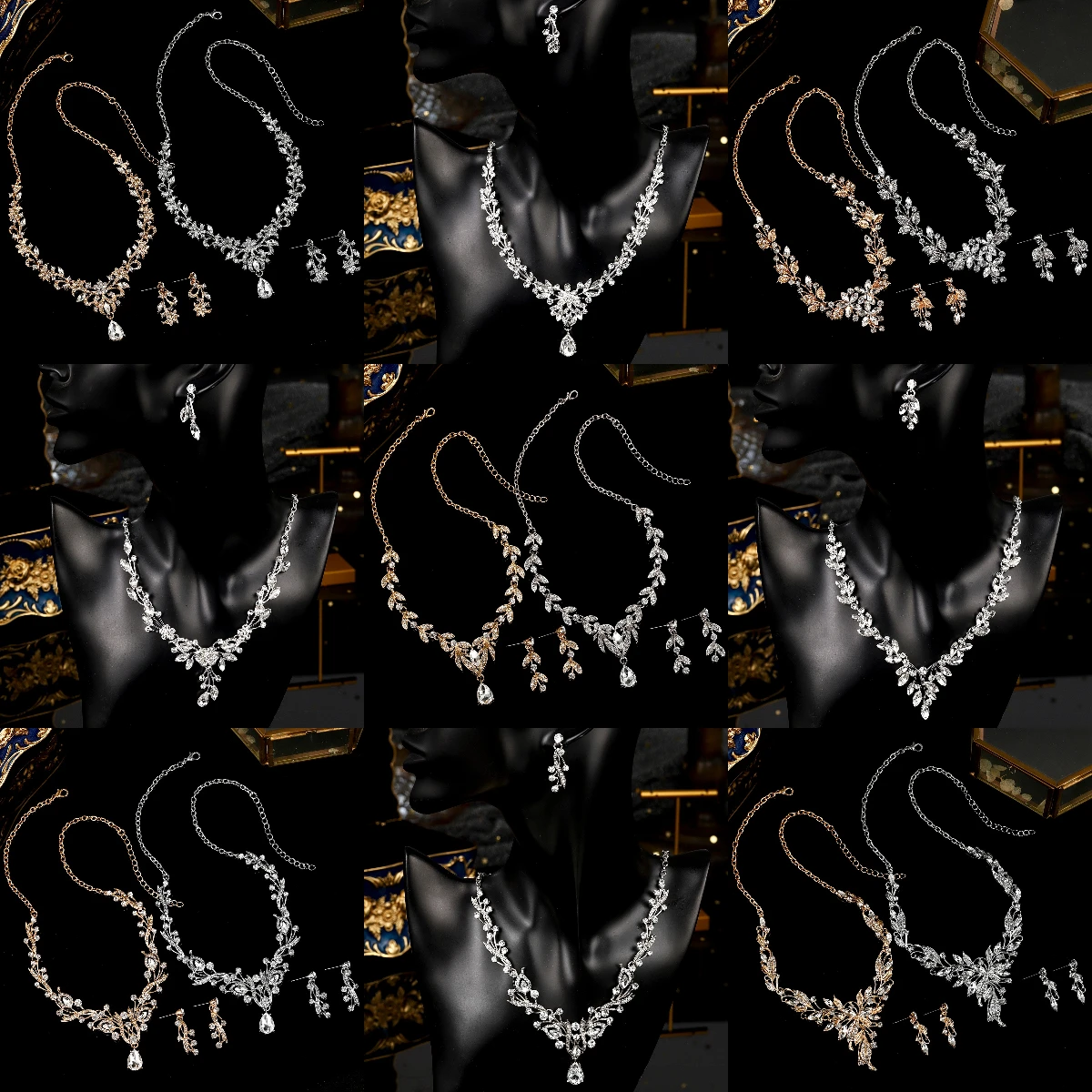 3PCS New Alloy with Rhinestones Necklace and Earring Set Bridal Jewellery Set Wedding Accessories For Women Bridesmaid Gifts
3PCS New Alloy with Rhinestones Necklace and Earring Set Bridal Jewellery Set Wedding Accessories For Women Bridesmaid Gifts