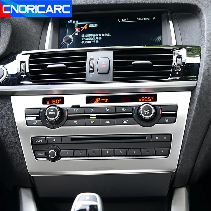 Stainless Steel Car Central Console Air Conditioner CD Panel Frame Cover Trim For BMW X3 F25 2011-2017 Auto Interior Accessories
Stainless Steel Car Central Console Air Conditioner CD Panel Frame Cover Trim For BMW X3 F25 2011-2017 Auto Interior Accessories