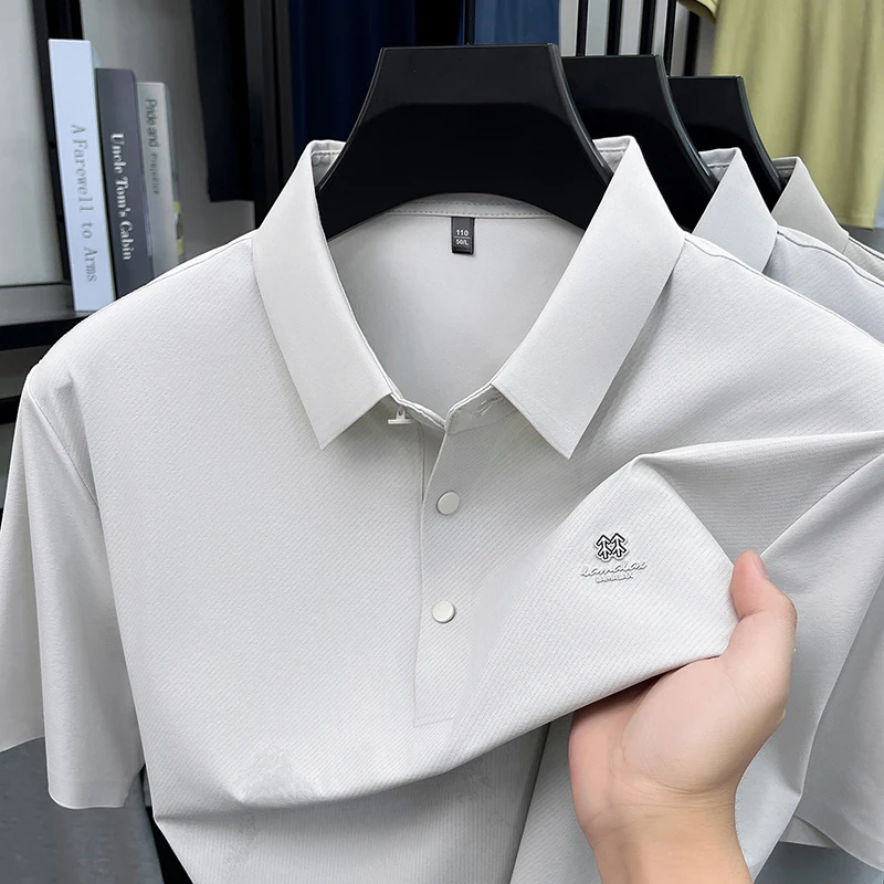Summer New Seamless Short Sleeved Polo Shirt for Men, Business Casual, Skin Friendly, Comfortable, Half Sleeved for Men
Summer New Seamless Short Sleeved Polo Shirt for Men, Business Casual, Skin Friendly, Comfortable, Half Sleeved for Men