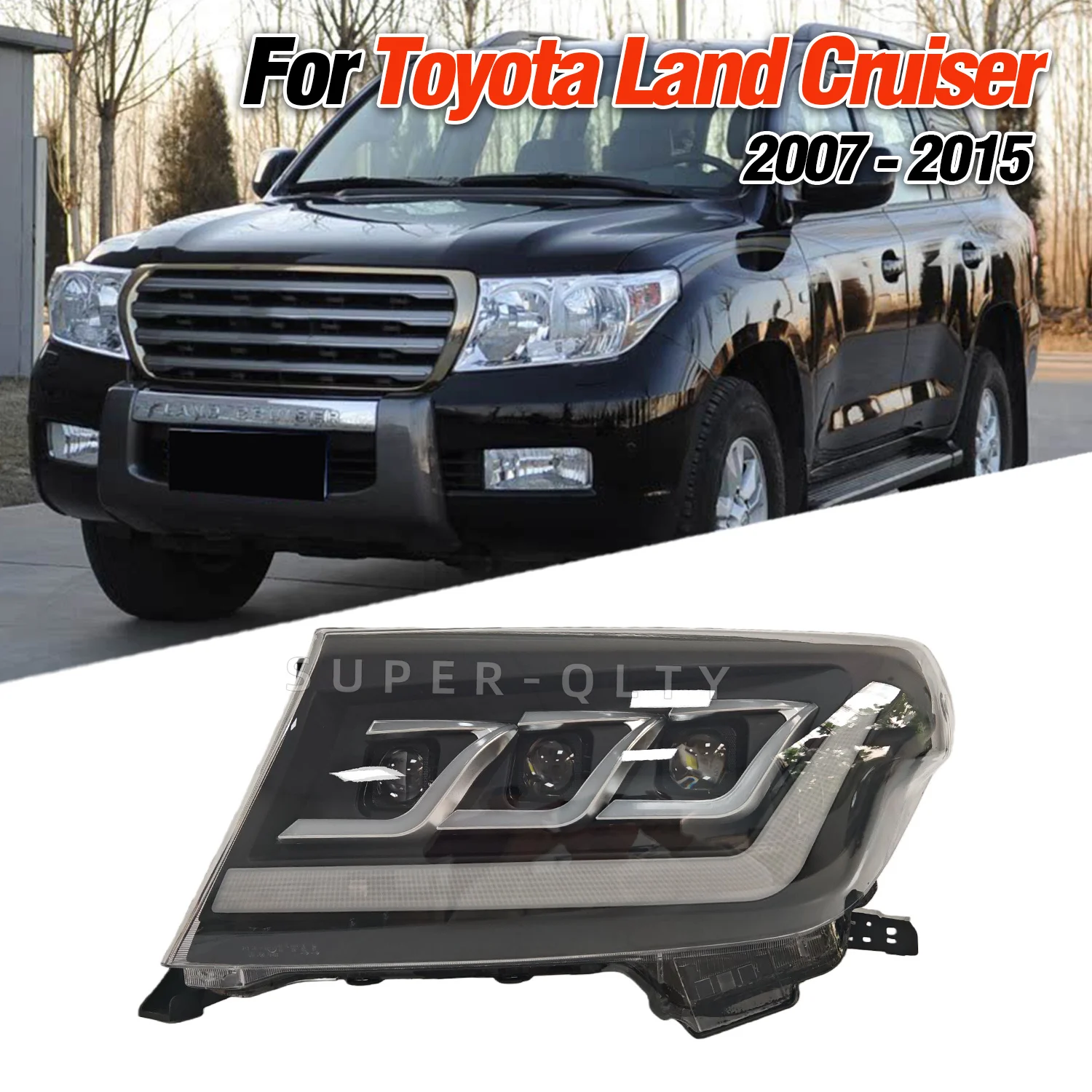 Headlights For Toyota Land Cruiser LC200 2007-2015 Head Lamp Upgraded LED Headlights With Dynamic Turn Signal 2 PCS
Headlights For Toyota Land Cruiser LC200 2007-2015 Head Lamp Upgraded LED Headlights With Dynamic Turn Signal 2 PCS