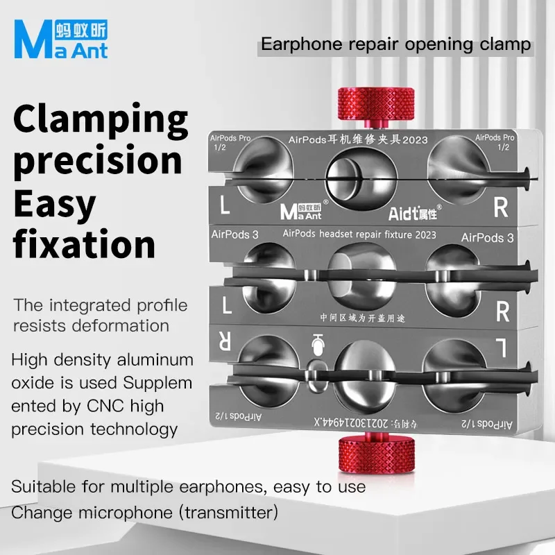 MaAnt Headphone Repair Cover Opening Fixture for Airpods1/ 2/ PRO Seamless Disassembly and Assembly Replacement Battery Fixture
MaAnt Headphone Repair Cover Opening Fixture for Airpods1/ 2/ PRO Seamless Disassembly and Assembly Replacement Battery Fixture