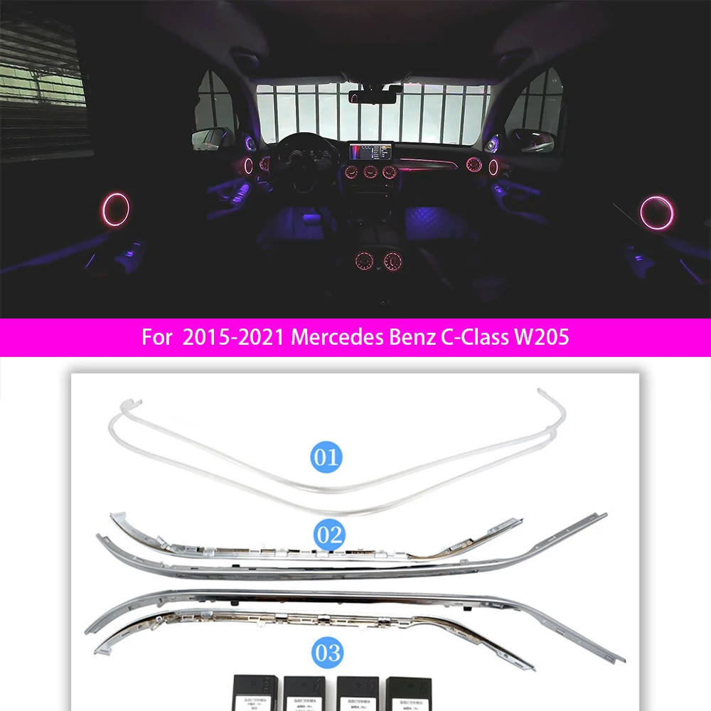 Для Mercedes Benz C-Class W205 2015-2021, вращающийся атмосферный светильник с высоким шагом, 64-цветный атмосферный светильник, аксессуары для освещения
Для Mercedes Benz C-Class W205 2015-2021, вращающийся атмосферный светильник с высоким шагом, 64-цветный атмосферный светильник, аксессуары для освещения