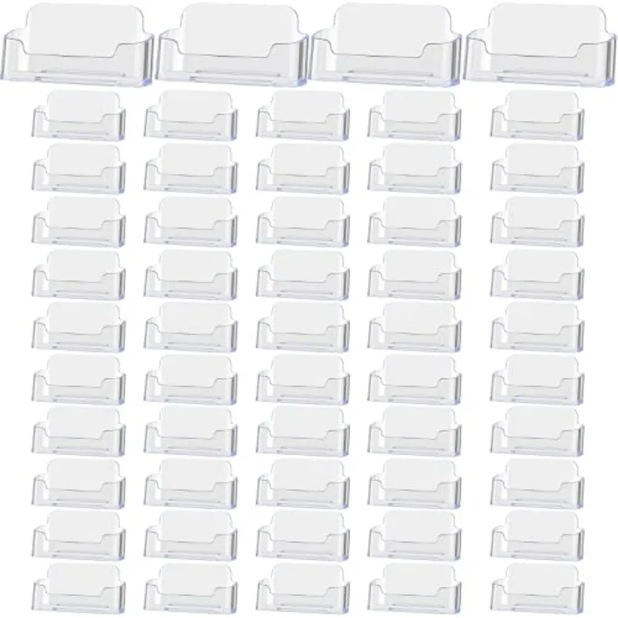 64 Pack Business Card Holder Business Card Stand Holder Stand Clear Postcard Display for Home Office Desk Table
64 Pack Business Card Holder Business Card Stand Holder Stand Clear Postcard Display for Home Office Desk Table