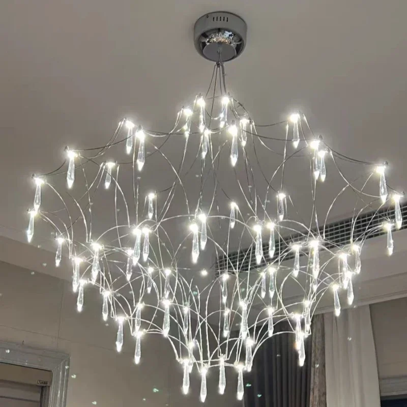Nordic Cube Full Sky Star Crystal Chandelier Designer Sample Room Lobby Restaurant Firefly Hanging Lamp Home Decoration Lighting
Nordic Cube Full Sky Star Crystal Chandelier Designer Sample Room Lobby Restaurant Firefly Hanging Lamp Home Decoration Lighting