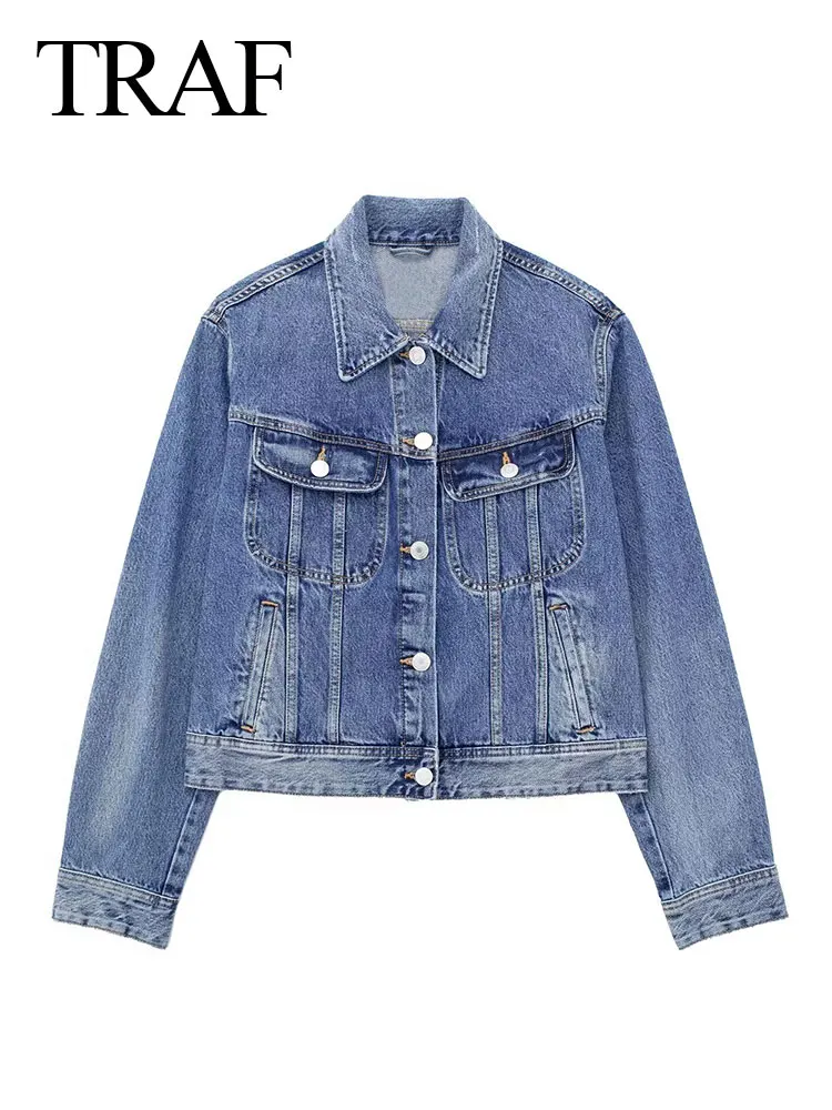 TRAF 2024 Spring Denim Coat For Women Fashion New Long Sleeves Loose Jacket Female Versatile Outerwear Women's Cardigan Top
TRAF 2024 Spring Denim Coat For Women Fashion New Long Sleeves Loose Jacket Female Versatile Outerwear Women's Cardigan Top