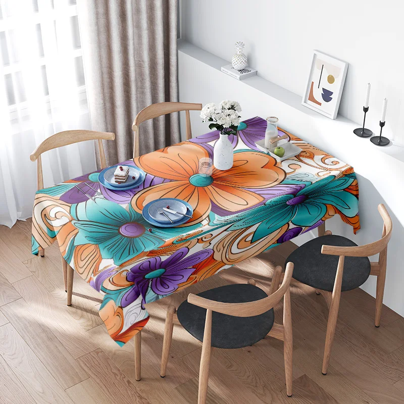 Modern Floral Tablecloth Decorate Your Dining Room with This Vibrant and Eye-Catching Design (Size150x240cm)
Modern Floral Tablecloth Decorate Your Dining Room with This Vibrant and Eye-Catching Design (Size150x240cm)