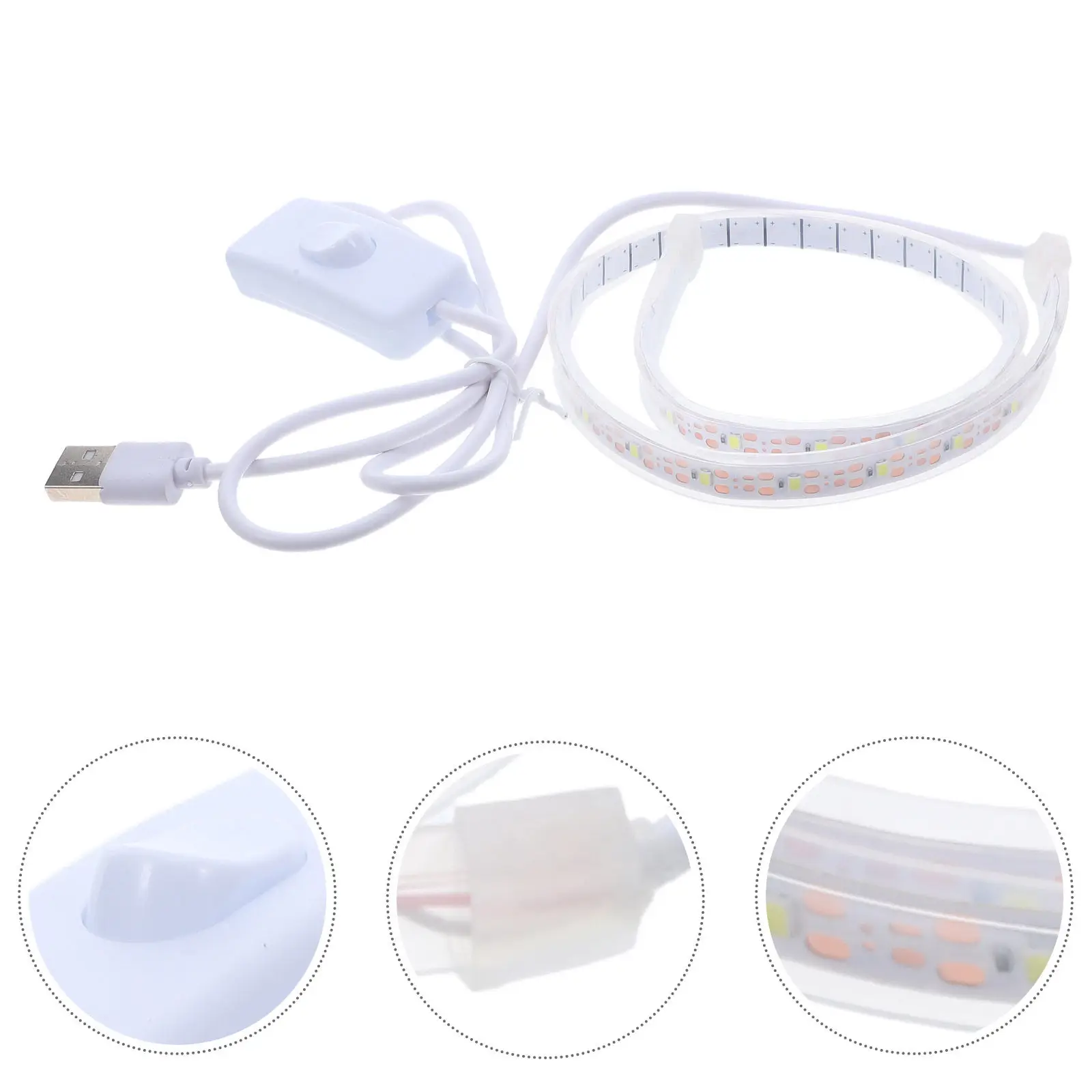 50cm LED Leak Light for Saxophone Flute Clarinet Oboe, Woodwind Instrument Leak Detection Tool, USB Powered Strip for Repair