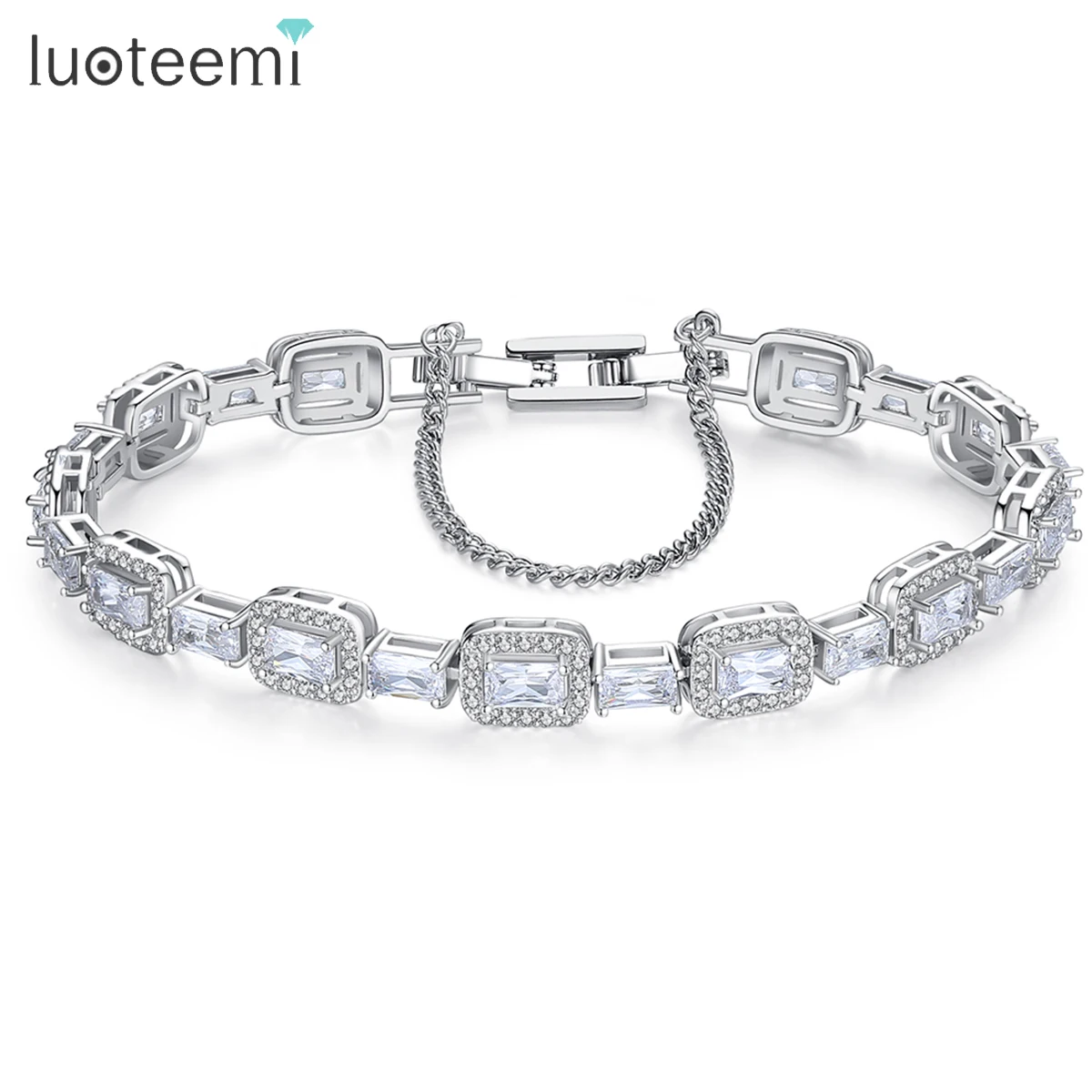 LUOTEEMI Square Stone CZ Tennis Bracelet Charm Cubic Zirconia Bracelets Fashion Women Wedding Dating Jewelry Christmas Gifts
LUOTEEMI Square Stone CZ Tennis Bracelet Charm Cubic Zirconia Bracelets Fashion Women Wedding Dating Jewelry Christmas Gifts