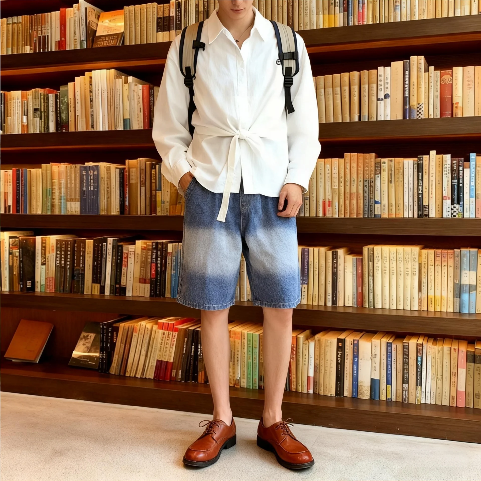 Summer Men's Casual Jeans Shorts Loose Mid High Waist Fashion Knee Lenght Denim Short Pants Vintage Male New Korean
Summer Men's Casual Jeans Shorts Loose Mid High Waist Fashion Knee Lenght Denim Short Pants Vintage Male New Korean